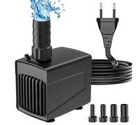 GuKKK Pompe À Eau Submersible 45W, 3000L/H Pompe D'aquarium Pompe Bassin Exterieur avec 4 Buses,Ajustable Ultra Silencieuse Pour Étang Puits Aquarium Jardin