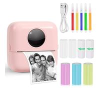 GuKKK Portable Mini Imprimante Thermique BT Photo Instantané sans Fil, Imprimante Mobile, pour Photos Liste d'étiquettes, pour Photo, Reçu, Mémos