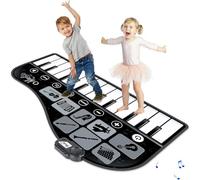 GuKKK Tapis de Piano Géant 1.7M,Tapis de Danse Musical avec 24 Touches, 10 Chansons Intégrées,8 Sons d'Instruments, Jouet Musical Cadeau Anniversaire Noël pour Garçons et Filles de 4 5 6 7 8 9 Ans