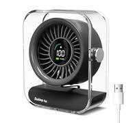 GuKKK Ventilateur de Bureau USB,Mini Portable Petit Ventilateur de Table à 100 Vitesses,Rechargeable Batterie Pliable Ventilateur Silencieux Réglable à 60° pour Dormir, Bureau, Maison (01)
