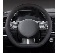GUKKO Couvre Volant Voiture pour VW ID.Buzz/ID.Life/ID. ROOMZZ/ID.CROZZ, Protege Volant Voiture Antidérapante Respirant Souple Durable Accessories,A Black-B D-Shape