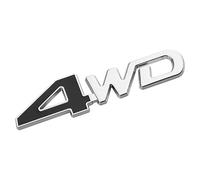 GUKKO Emblème Badge Autocollant pour 3D Chrome Metal 4WD Sticker Emblem, Voiture réaménagé Autocollant Autocollants de Style de Voiture,A A