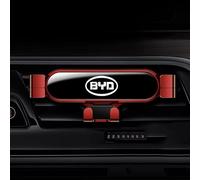 GUKKO Support Telephone Voiture pour BYD E6 Tang Song Yuan, 360° Rotation Souple Pièces Porte Smartphone Voiture Ultra-Stable,D Red