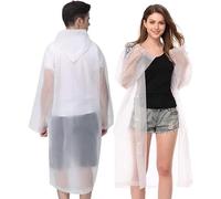 GUKOY Poncho de Pluie Homme Femme Imperméable, 2 Pièces EVA Vêtements de Pluie Cape de Pluie pour la Randonnée Camping Vélo Voyage