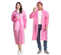 GUKOY Poncho de Pluie Homme Femme Imperméable, 2 Pièces EVA Vêtements de Pluie Cape de Pluie pour la Randonnée Camping Vélo Voyage