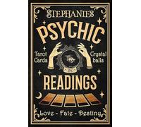 Guktmcet Plaque créative en métal pour tarot lectures psychiques boule de cristal personnalisée Halloween pour la maison, la cour, la ferme, le jardin, le garage, citations inspirantes, décoration