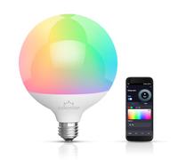 GUKUTMXP Ampoule intelligente E27, Wi-Fi, 15 W, 1500 lm, 16 millions de couleurs DIY, intensité variable, commande vocale, fonctionne avec Alexa, Google Assistant, G120, blanc chaud (2700 K-6500 K)