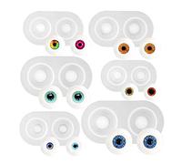 Gulang-keng Moules de moulage en silicone 6 tailles pour les yeux de la poupée