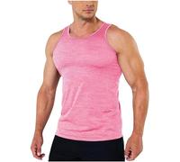 GULASISI Débardeur pour homme à séchage rapide - Sans manches - Pour le sport, l'athlétisme, la gym, le bodybuilding, le fitness, la plage, la course à pied, A01 - Rose, L