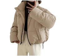 GULASISI Manteaux d'hiver rembourrés en coton épais pour femmes Y2K pour adolescentes et filles - Doudoune thermique - Taille britannique - Vêtements pour adolescentes - Livraison 7 jours, kaki, S