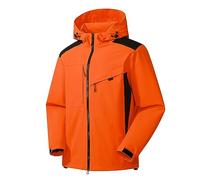 GULASISI Veste d'hiver thermique unisexe pour homme et femme - Parka coupe-vent à capuche - Pour ski, équitation, trench - Taille UK - Vêtements pour adolescentes et femmes - 7 jours, Orange, L