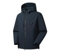 GULASISI Veste d'hiver thermique unisexe pour homme et femme - Parka coupe-vent à capuche - Pour ski, équitation, trench - Taille UK - Vêtements pour adolescentes et femmes - 7 jours, noir foncé, XL