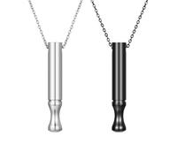 GulCean Collier de respiration pour soulager l'anxiété et le stress - Outil de méditation et de relaxation pour une respiration consciente - Collier de respiration en acier inoxydable avec aile de