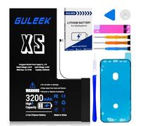 GULEEK Batterie pour iPhone XS, 3200mAh Haute Capacité Réelle, Kit Remplacement Complet avec Outils et Guide