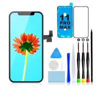 GULEEK Écran pour iPhone 11 Pro Max 6,5" LCD 3D Tactile Ecran Di Remplacement Vitre Tactile avec Kit de Réparation