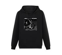 GULEMEI J Dilla Jay Dee Donuts Long Sleeve Hoody with Pocket Sweatershirt, Mens Hoodie Size M