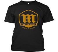 GULEMEI Montesa Espana Motorcycles Graphic Top Printed Unisex 100% Cotton Short-Sleeve T-Shirts Black XXXL