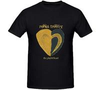GULEMEI Robin Trower The Playful Heart Custom Unisex 100% Cotton Short-Sleeve T-Shirts Black S
