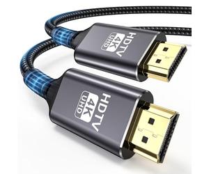 Gulemfy Câble HDMI 4K 3m, Haute Vitesse Cable HDMI 2.0 4K@60Hz 18Gbps, Ethernet Retour Audio Supporte HDR UHD 3D 1080P Compatible avec Monitor, TV Fernseher, Blu-ray, PS5/4/3, Xbox, Laptop