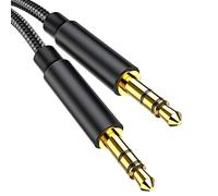 Gulemfy Câble Jack 3.5mm, Cable Jack Audio Mâle vers Mâle Câble Auxiliaire Stéréo en Nylon Compatible avec Casques, Autoradios, Smartphones, iPhones, iPod, iPad, Lecteur Mp3 et Plus (2M)
