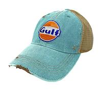 Gulf Chapeau snapback réglable vintage vieilli, Turquoise vintage, Taille unique
