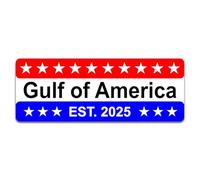 Gulf of America EST. 2025 - Autocollant pour pare-chocs, inspiré du programme du président Donald Trump, autocollant pour ordinateur portable, autocollant politique pour ordinateur portable, résistant