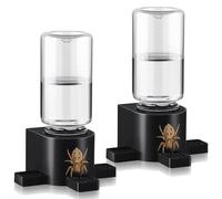 Gulfmew Lot de 2 distributeurs d'eau sautante de 10 ml avec aimants, mangeoire magnétique à suspendre pour tarentules, mantes priantes, accessoires d'araignée sauteuse pour petits animaux (noir)