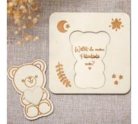 Gulfmew *Veux-Tu Être Ma Marraine* Questions de Marraine Cadeau Questions de Marraine Idées Cadeaux Créatifs pour Parrain DIY Cadeau pour Marraine et Parrains Naissance de Bébé Baby Shower(Ours)