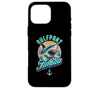 Gulfport Florida Requin rétro Vieilli Coque pour iPhone 16 Pro Max