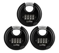 Guliffen Lot de 3 cadenas à combinaison Noir