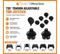 GuliKit 720 ° Manette de jeu TMR réglable à Tension pour PS4, PS5, Edge, pour Switch Pro, contrôleur de série Xbox, accessoires de jeu For Xbox Series