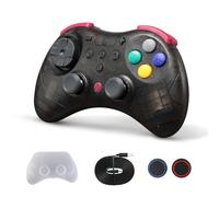 GuliKit Elves 2 Pro Manette Sans Fil pour Switch/Switch 2/PC/Android/IOS, Manette Bluetooth avec Joysticks à Effet Hall, Fréquence D'interrogation 1000Hz, Vibreur Magnétique, Super Haptique, Noir-T