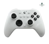 GuliKit ES PRO Manette de jeu Sans Fil pour Switch 1/2, Windows/Android/Mac/Steam Deck avec 3.25ms de Latence Faible, Joysticks Magnétiques TMR, Réveil Switch 1/2, D-Pad à Interrupteur Tactile(Blanc)