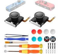GuliKit Switch JoyCon Joystick de rechange, TMR Joystick électromagnétique anti-dérive mis à jour pour Switch LCD/OLED Joy Con et Switch Lite avec kit de réparation d'accessoires (lot de 2)