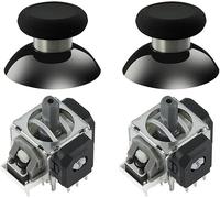 GuliKit TMR Kit de remplacement de joystick magnétique pour manette PS5 DualSense/DualSense Edge, module de réparation de bâton électromagnétique anti-dérive avec capuchons de joystick, soudure