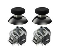 GuliKit TMR Kit de Remplacement pour Manette PS5 DualSense, Module de | Module de réparation de bâton électromagnétique anti-dérive avec capuchons de joysticks - Soudure nécessaire