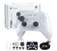 GuliKit TT Manette Sans Fil pour PC, Android, iOS, Switch 1/2, joystick TMR, avec Batterie 950 mAh, Fonction de Réveil (Gray, TT MAX)