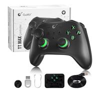 GuliKit TT Manette Sans Fil pour PC, Android, iOS, Switch 1/2, joystick TMR, avec Batterie 950 mAh, Fonction de Réveil (Noir, TT PRO)