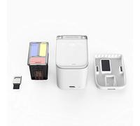 GuliTech Mini Inkjet Handheld Printer Portable Mobile Mini Color Printers Customized Code Label Symbol Pattern Printing Machine Tattoo Printer(Kongten 2 Color Cartridge)