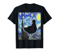 Gull Starry Night Van Gogh Ornithologie d'observation des oiseaux T-Shirt