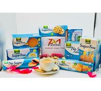 Gullon Assortiment de 8 biscuits mixtes de luxe sans sucre pour diabétique, parfait pour offrir à vos amis et votre famille, panier pour toutes les occasions