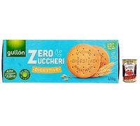 Gullón Digestive Biscotti Integrali Zero Zuccheri, biscuits à grains entiers avec édulcorants sans sucre, paquet de 400 g + boîte italienne Gourmet Polpa di Pomodoro 400 g