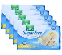 Gullon Lot de 5 boîtes de gaufrettes à la vanille sans sucre