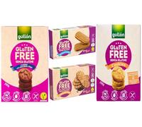 Gullon - Lot de biscuits sans gluten - Double boîte de sélection - Double pépites de chocolat, crème sandwich, avoine et cacao et mini biscuits sans lactose, cadeau parfait pour toutes les occasions