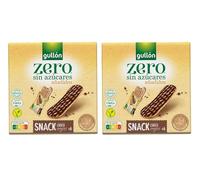 Gullon Zéro | Collation sans sucre | Biscuits au chocolat noir | 2 paquets de 150 g chacun