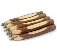 Gullor 10PCS Vintage Stylo à bille en bois fait main, fournitures scolaires, cadeau de papeterie
