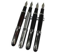 Gullor 4 pièces dans la série 750 stylo plume en 4 couleurs (couleurs sombres) avec pochette stylo original et 5 couleurs cartouche d'encre