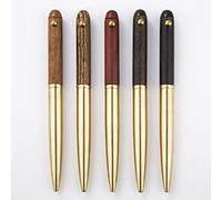 Gullor 5PCS Artesanat Stylo à Bille en Bois de Luxe Fait De La Boîte De Couleur en Bois De Rose et Le Laiton Pour Le Bois Naturel Pur Varient