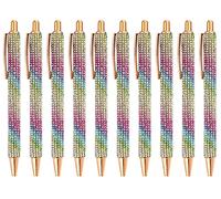 Gullor Click Stylos à bille incrustés de diamants, encre noire, pointe moyenne 1 mm, pour fournitures de bureau, cadeau, mariage, anniversaire