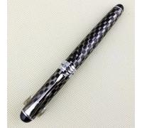 Gullor Jinhao 750 Stylo roller à motif carré Noir/argenté